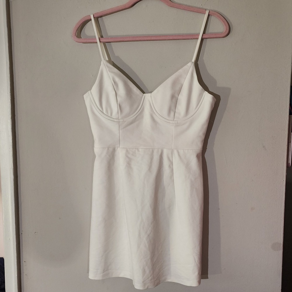 Princess Polly MINI DRESS WHITE‎ SIZE 8